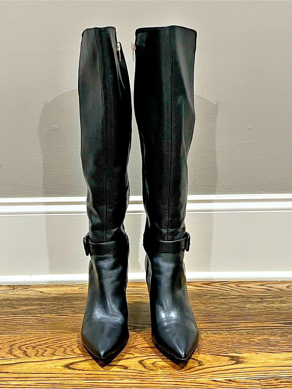 Nine West Collins 9.5 Multi Leather Black Knee-High Boots